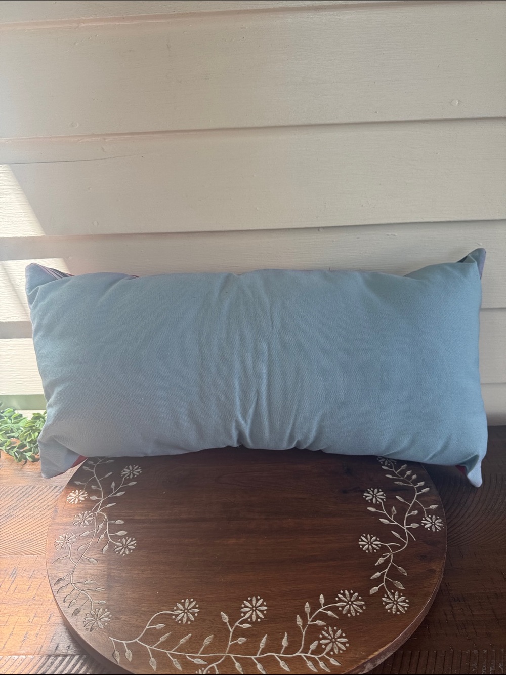 Vtg Handmade Patchwork Flag Pillow - Picture 2 of 3